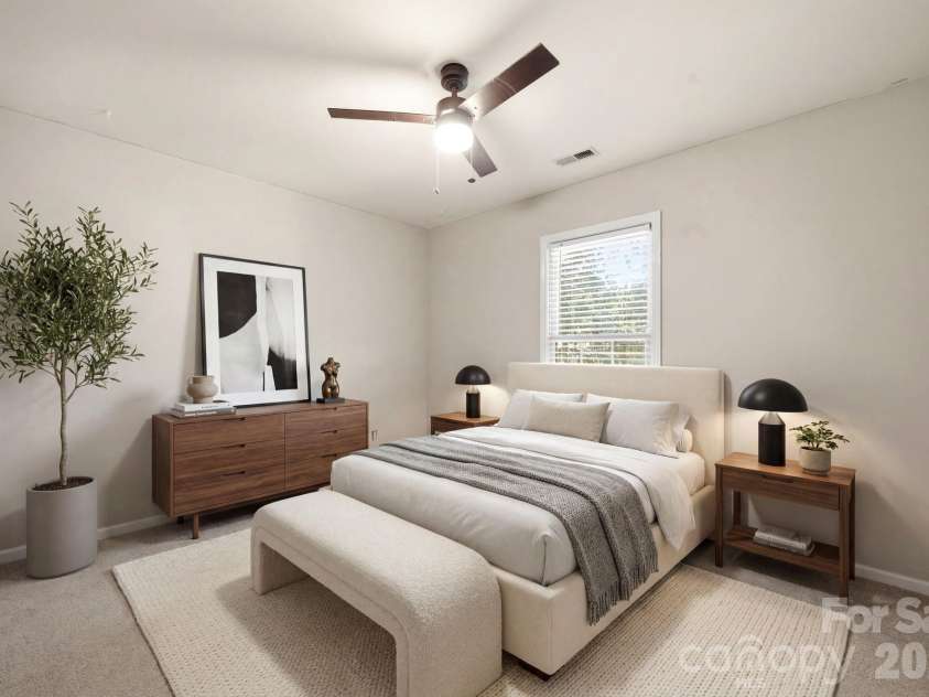 3616 Linden Berry Lane, Charlotte, NC 28269.  MLS# CAR4398496, YatesRealty ID 37983. Virtually Staged secondary bedroom