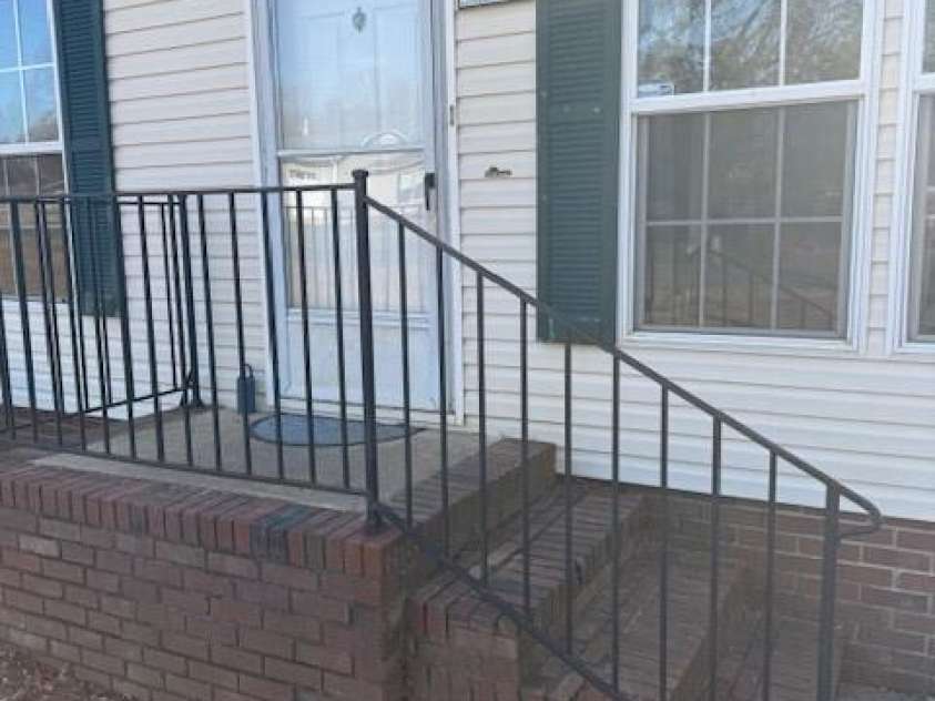 127 Knight N Gail Drive, Mooresville, NC 28115.  MLS# CAR4341014, YatesRealty ID 3799. Front  Entrance w/ rod iron safety railing