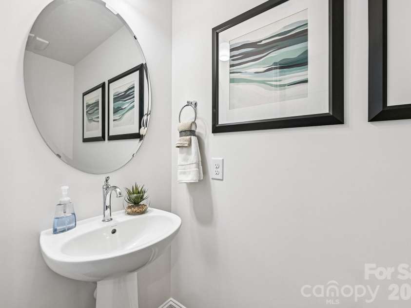 7567 Ethora Way, Charlotte, NC 28216.  MLS# CAR4392026, YatesRealty ID 38028. Model Home - Powder Room.