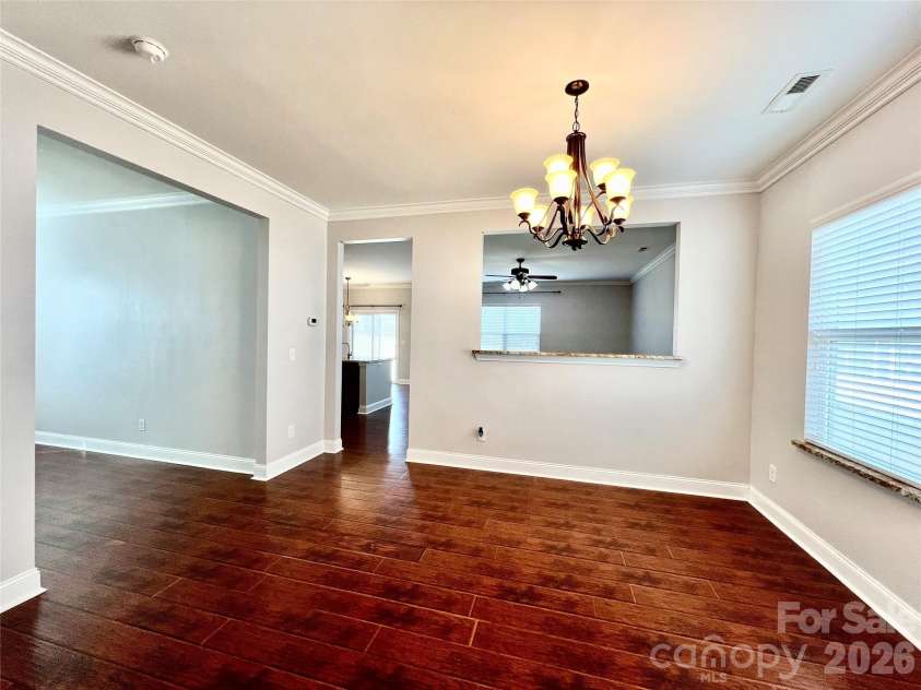 2021 Blue Stream Lane, Indian Trail, NC 28079.  MLS# CAR4379925, YatesRealty ID 38034. View from Entryway. Dining room / Formal sitting