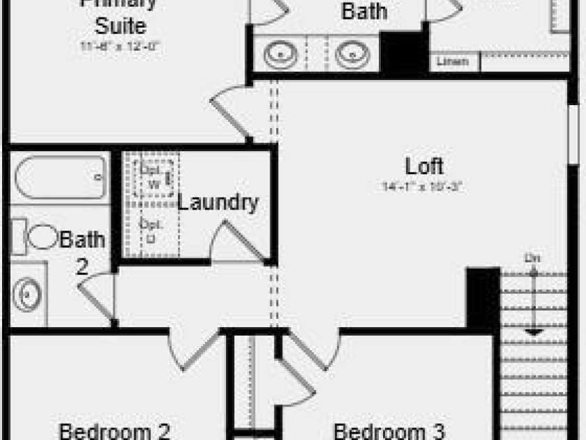 300 Fincastle Glen Road, Shelby, NC 28152.  MLS# CAR4396471, YatesRealty ID 38074. Second Floor Plan - Additional Highlights Include: transom window at primary bath and extended laminate flooring to great room