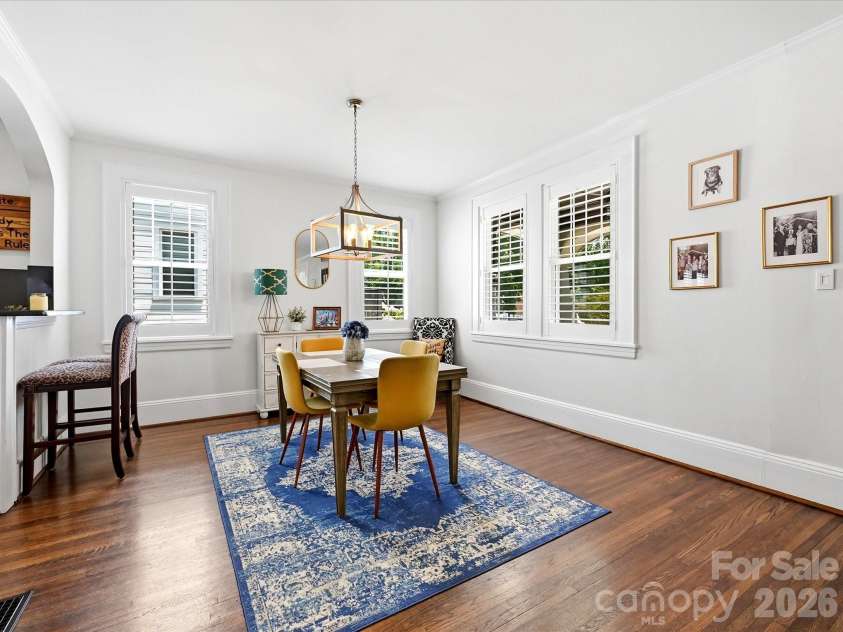 1822 Lombardy Circle, Charlotte, NC 28203.  MLS# CAR4403539, YatesRealty ID 38120. Dining room