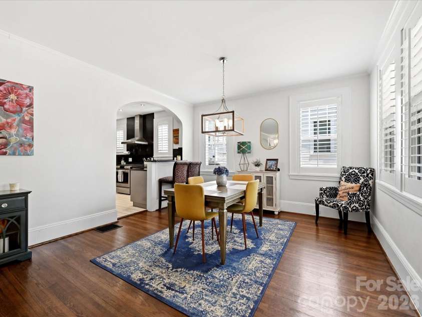 1822 Lombardy Circle, Charlotte, NC 28203.  MLS# CAR4403539, YatesRealty ID 38120. Dining room