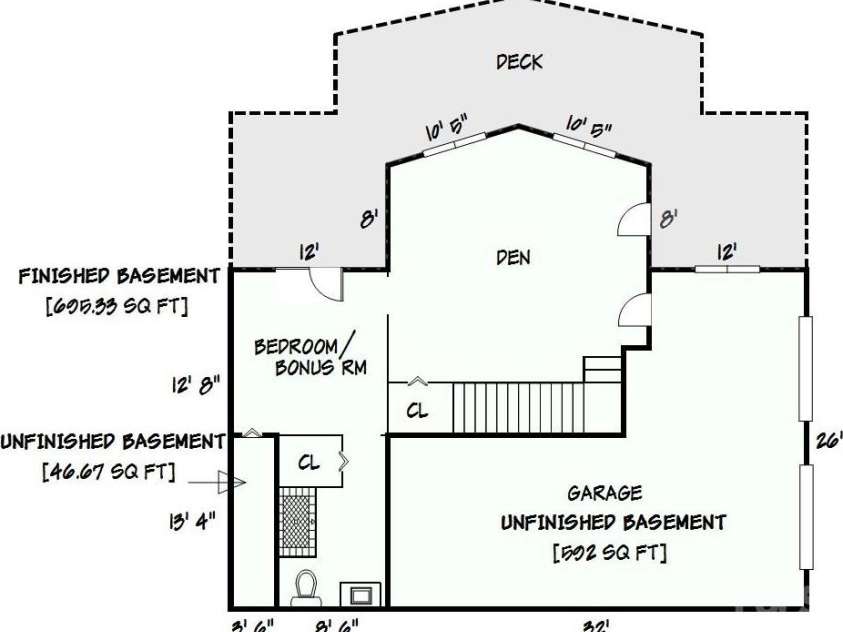 94 Fairway Drive, Nebo, NC 28761.  MLS# CAR4404522, YatesRealty ID 38125. Basement