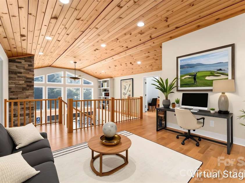 94 Fairway Drive, Nebo, NC 28761.  MLS# CAR4404522, YatesRealty ID 38125. Loft-virtually staged