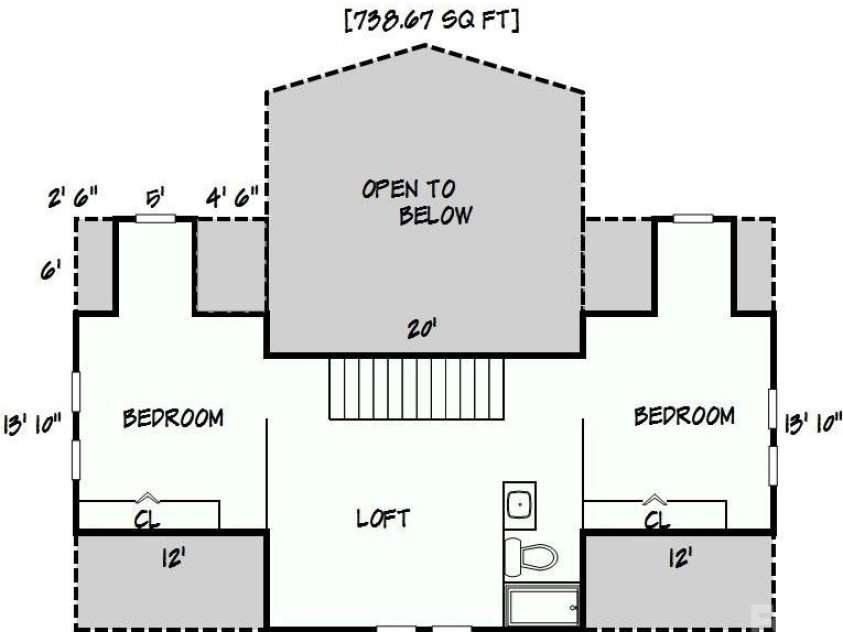 94 Fairway Drive, Nebo, NC 28761.  MLS# CAR4404522, YatesRealty ID 38125. Upper floor