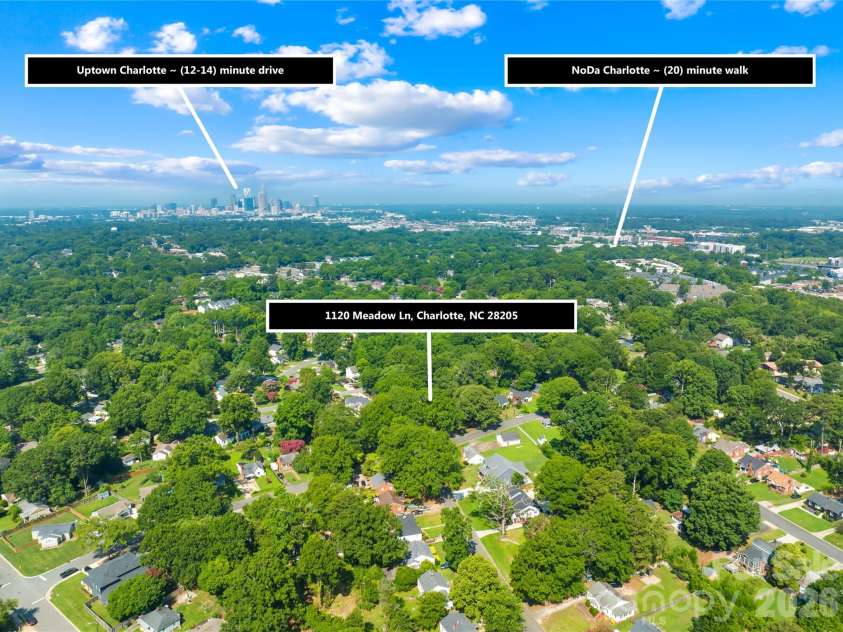 1120 Meadow Lane, Charlotte, NC 28205.  MLS# CAR4397732, YatesRealty ID 38138. Minutes from NoDa! Less than 15-minutes driving to Uptown.
