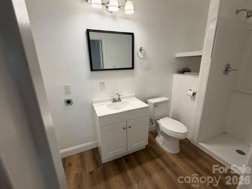 291 McGinnis Way, Old Fort, NC 28762.  MLS# CAR4405208, YatesRealty ID 38149. Bathroom, standup shower, stack washer/dryer hookup