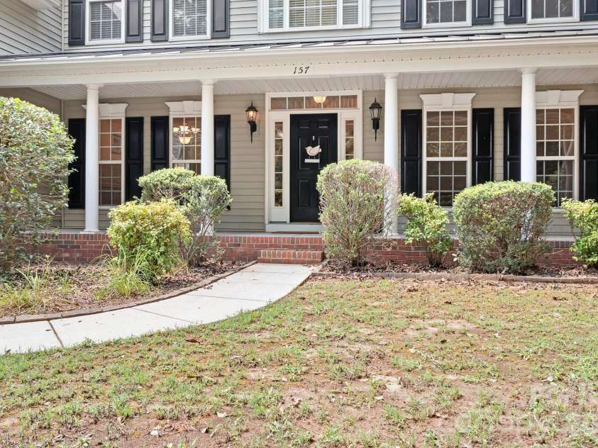 157 Eclipse Way, Mooresville, NC 28117.  MLS# CAR4405597, YatesRealty ID 38166. Covered front porch.