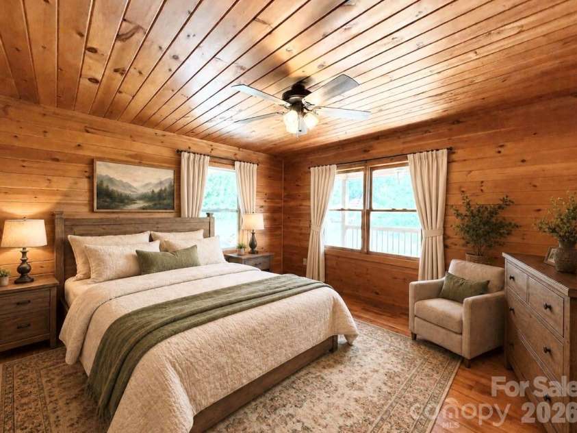 3430 Tranquil Hills Drive, Lenoir, NC 28645.  MLS# CAR4402608, YatesRealty ID 38174. Virtually Staged Primary Bedroom
