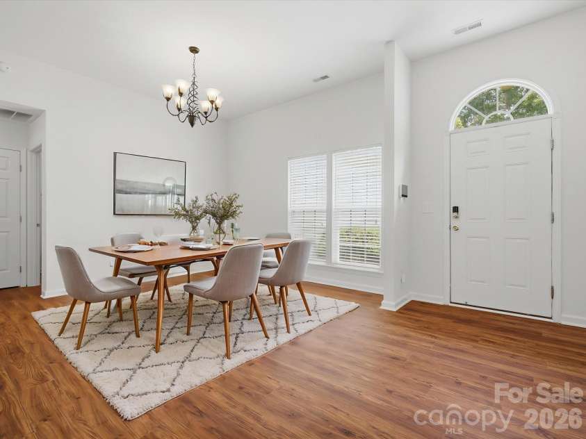 2007 Rosewater Lane, Indian Trail, NC 28079.  MLS# CAR4403255, YatesRealty ID 38180. Virtually Staged Dining Room