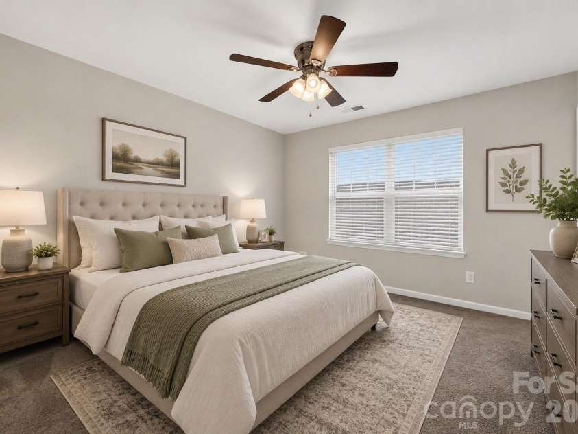 14406 Targert Lane, Charlotte, NC 28278.  MLS# CAR4404473, YatesRealty ID 38206. Primary bedroom virtually staged