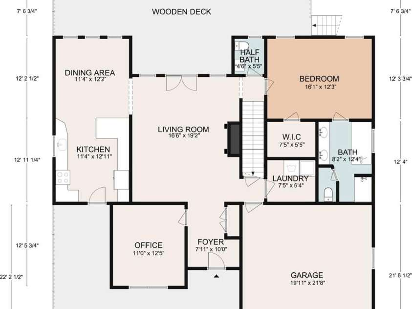 36 Copper Mill Court, Candler, NC 28715.  MLS# CAR4396335, YatesRealty ID 38225. Lower Level Floor Plan