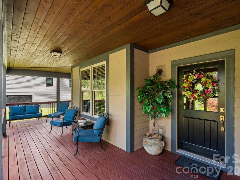 36 Copper Mill Court, Candler, NC 28715.  MLS# CAR4396335, YatesRealty ID 38225. Spacious Front Porch