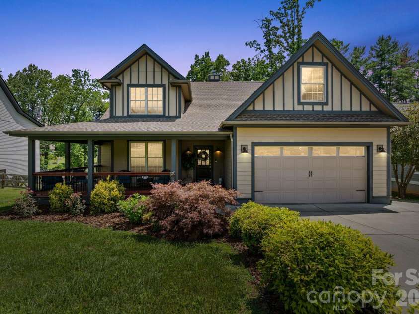 36 Copper Mill Court, Candler, NC 28715.  MLS# CAR4396335, YatesRealty ID 38225. Twilight