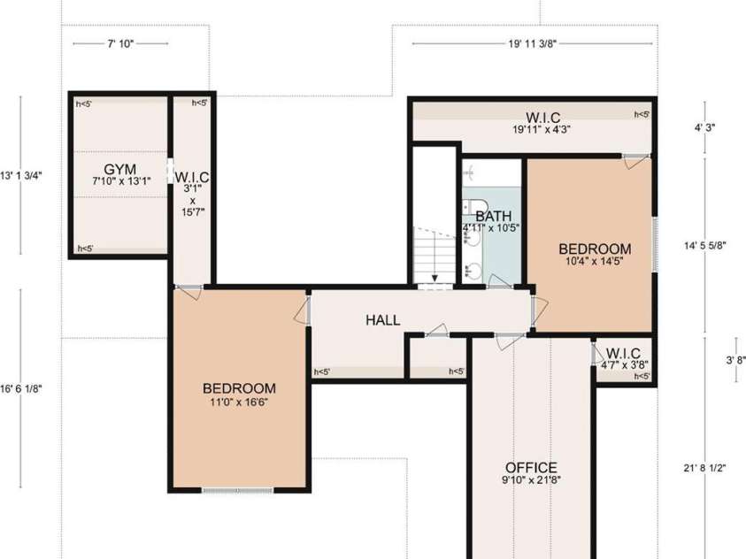 36 Copper Mill Court, Candler, NC 28715.  MLS# CAR4396335, YatesRealty ID 38225. Upper Level Floor Plan