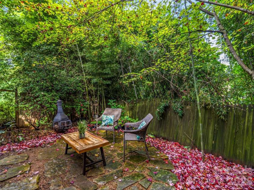 138 French Broad Avenue, Asheville, NC 28801.  MLS# CAR4301394, YatesRealty ID 3823. Backyard oasis