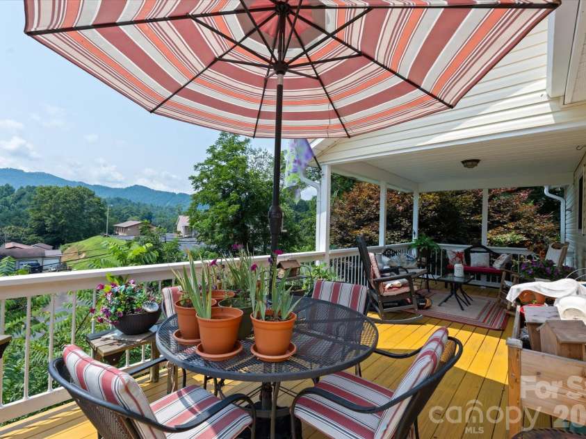 530 West Side Road, Burnsville, NC 28714.  MLS# CAR4403042, YatesRealty ID 38233. Partially covered deck with year round long range views!