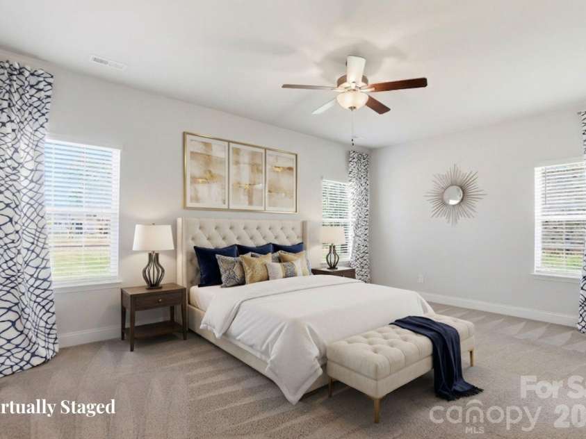 11765 Glenwood Drive, Locust, NC 28097.  MLS# CAR4373388, YatesRealty ID 38249. Primary BR on Main - Virtually Staged