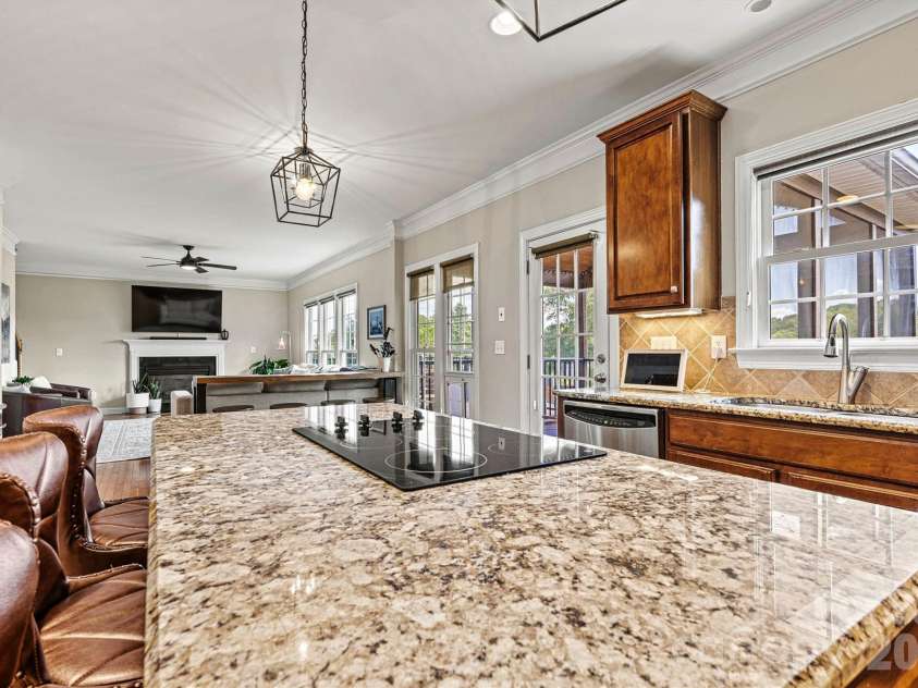 2576 Shanklin Lane, Denver, NC 28037.  MLS# CAR4287690, YatesRealty ID 3830. Island with Casual Seating/Den View 