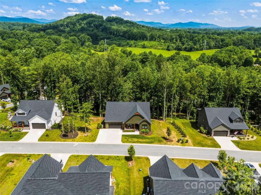 181 Byron Forest Drive, Horse Shoe, NC 28742.  MLS# CAR4400079, YatesRealty ID 38308. Aerial views