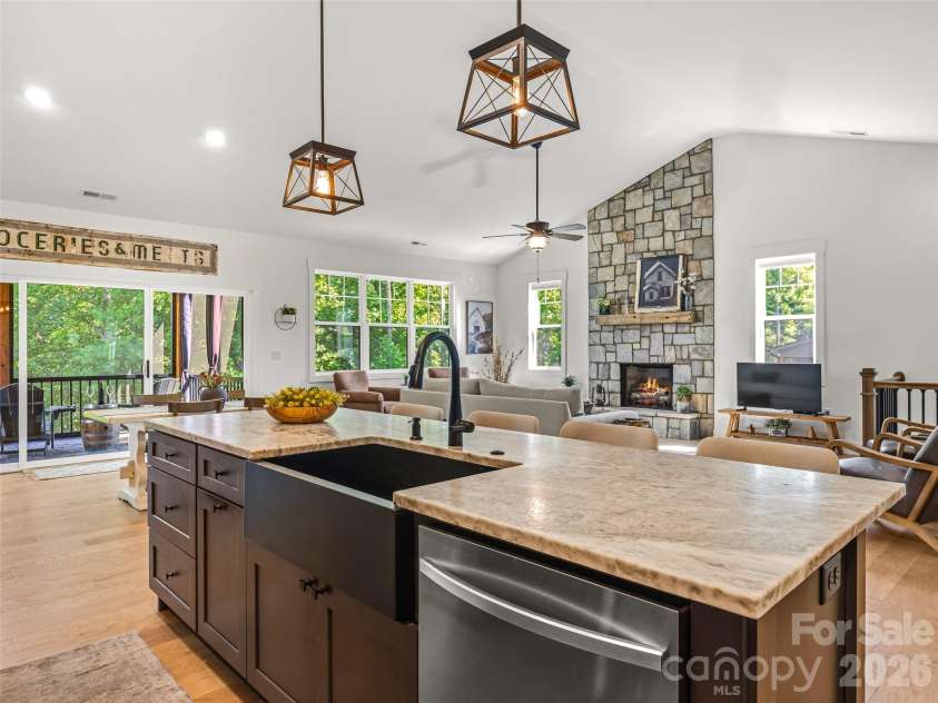 181 Byron Forest Drive, Horse Shoe, NC 28742.  MLS# CAR4400079, YatesRealty ID 38308. Peaceful kitchen view