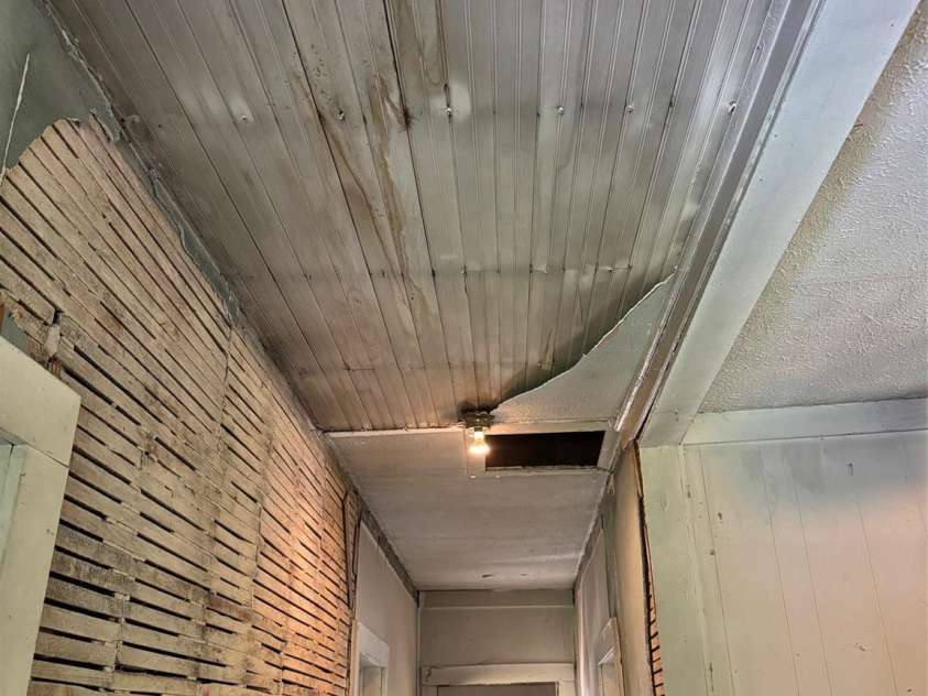 305 Ficker Circle, Hendersonville, NC 28739.  MLS# CAR4240043, YatesRealty ID 3831. Original ceiling in cottage.