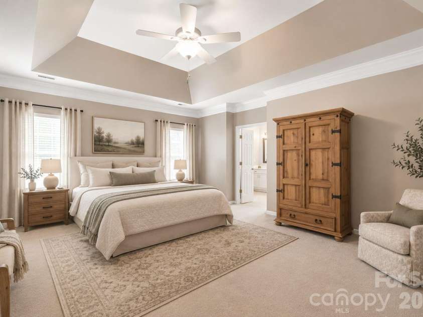 1455 Piper Court, Concord, NC 28025.  MLS# CAR4403243, YatesRealty ID 38313. Primary Bedroom - Virtually Staged