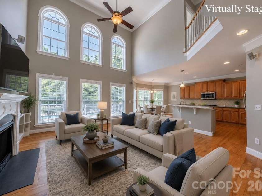 699 Beacontree Court, Concord, NC 28027.  MLS# CAR4403162, YatesRealty ID 38320. Great Room Virtually Staged