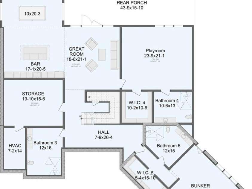 242 Sunridge Avenue, Horse Shoe, NC 28742.  MLS# CAR4315888, YatesRealty ID 3835. Plan for unfinished basement