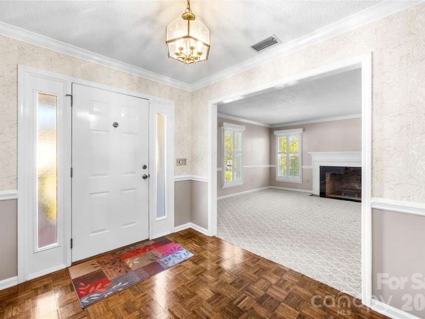 477 Birchwood Trail, Concord, NC 28025.  MLS# CAR4435426, YatesRealty ID 38353. Front Door Entrance