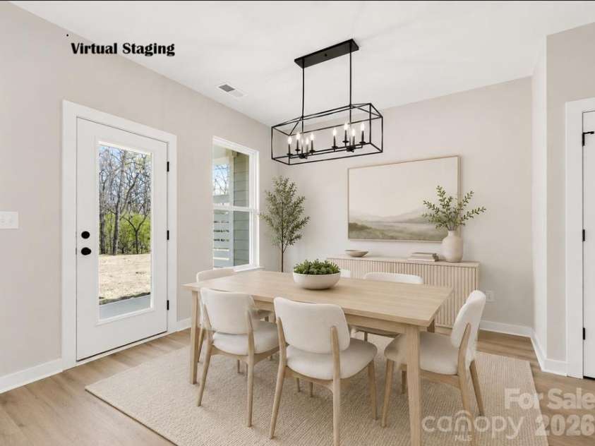 254 Alluvium Lane, Waxhaw, NC 28173.  MLS# CAR4330501, YatesRealty ID 38359. Dining Virtually Staged