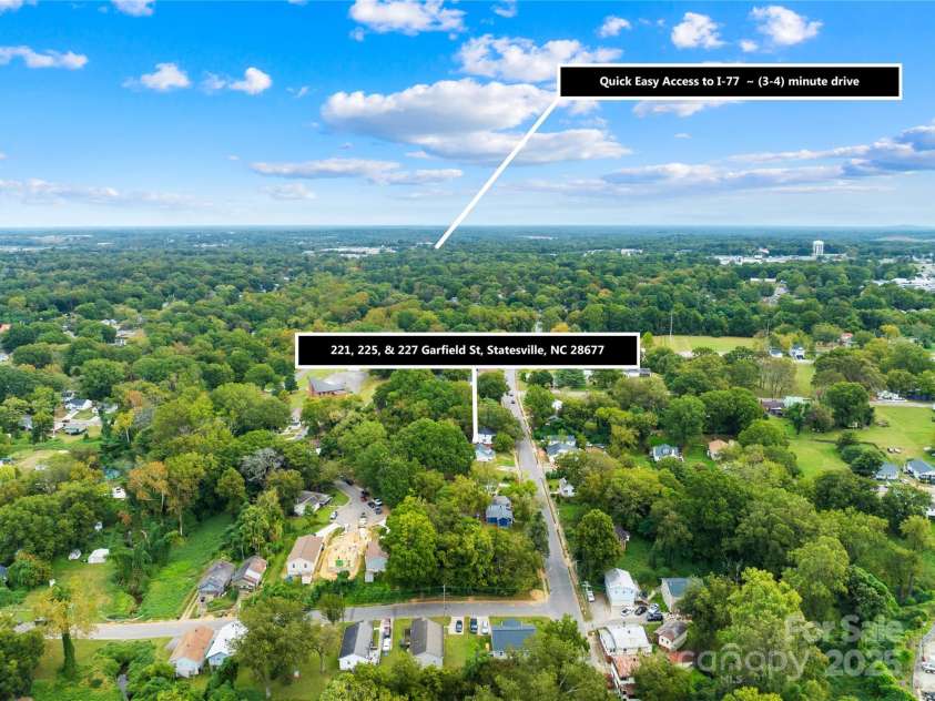221, 225, & 227 Garfield Street, Statesville, NC 28677.  MLS# CAR4314991, YatesRealty ID 3836. 