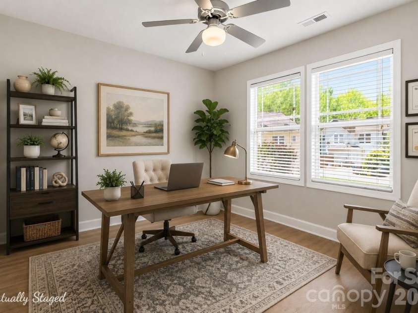 13129 Windy Lea Lane, Huntersville, NC 28078.  MLS# CAR4383307, YatesRealty ID 38402. Bed - Office Virtually Staged