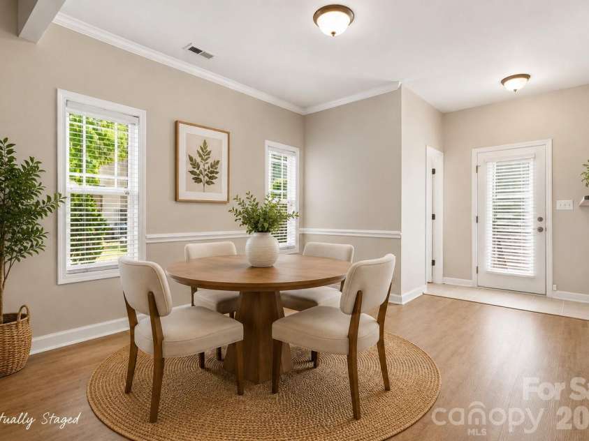 13129 Windy Lea Lane, Huntersville, NC 28078.  MLS# CAR4383307, YatesRealty ID 38402. Dining Area Virtually Staged