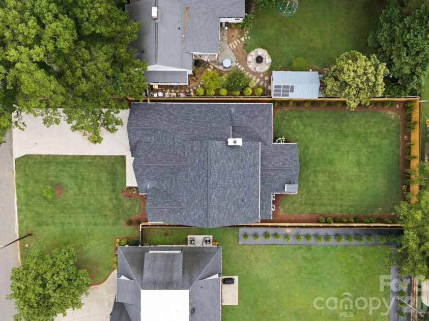 1412 Lyon Court, Charlotte, NC 28205.  MLS# CAR4398680, YatesRealty ID 38410. Aerial view.