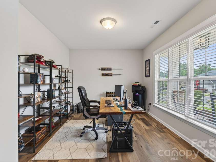 5100 Watercrest Trail, Belmont, NC 28012.  MLS# CAR4387438, YatesRealty ID 38418. Formal Dining Room currently Office Set Up