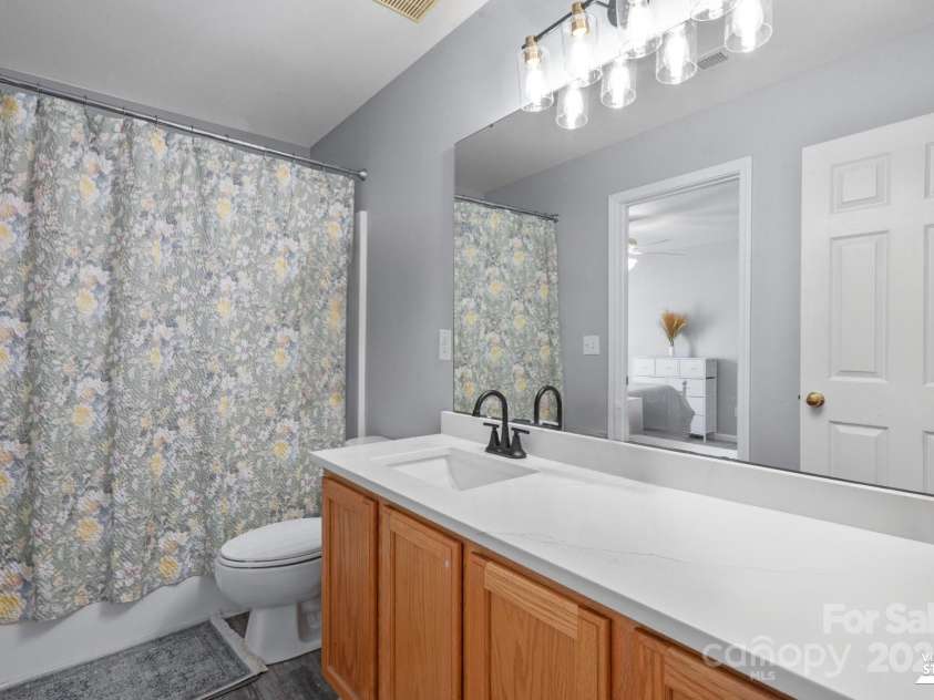 1016 Council Fire Circle, Indian Trail, NC 28079.  MLS# CAR4238473, YatesRealty ID 38426. Shared full bath