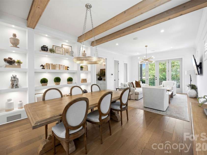 512 Living Way, Charlotte, NC 28204.  MLS# CAR4397058, YatesRealty ID 38430. Dining Area With Custom Built-Ins