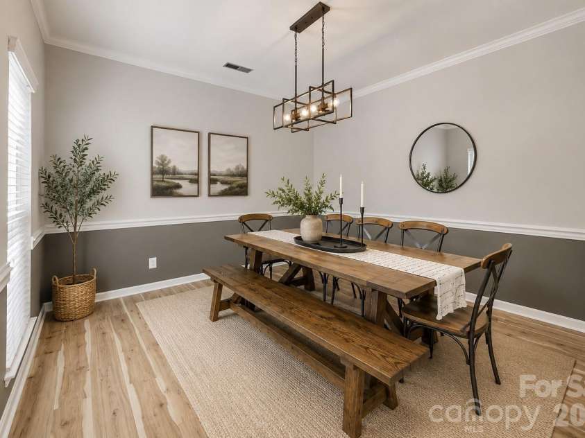 16931 Hugh Torance Parkway, Huntersville, NC 28078.  MLS# CAR4387955, YatesRealty ID 38459. VIRTUALLY STAGED DINING ROOM