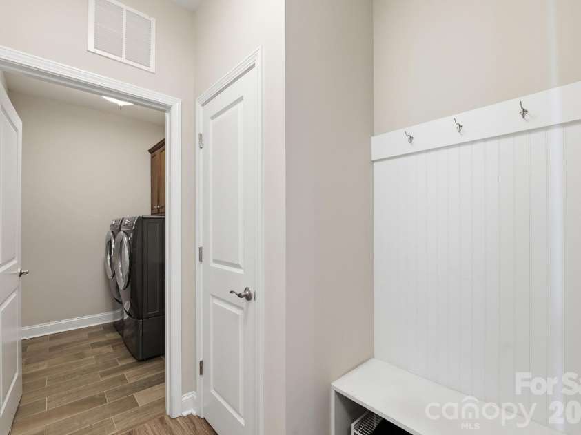 2525 Whispering Way, Indian Trail, NC 28079.  MLS# CAR4356535, YatesRealty ID 3846. Drop zone and laundry room