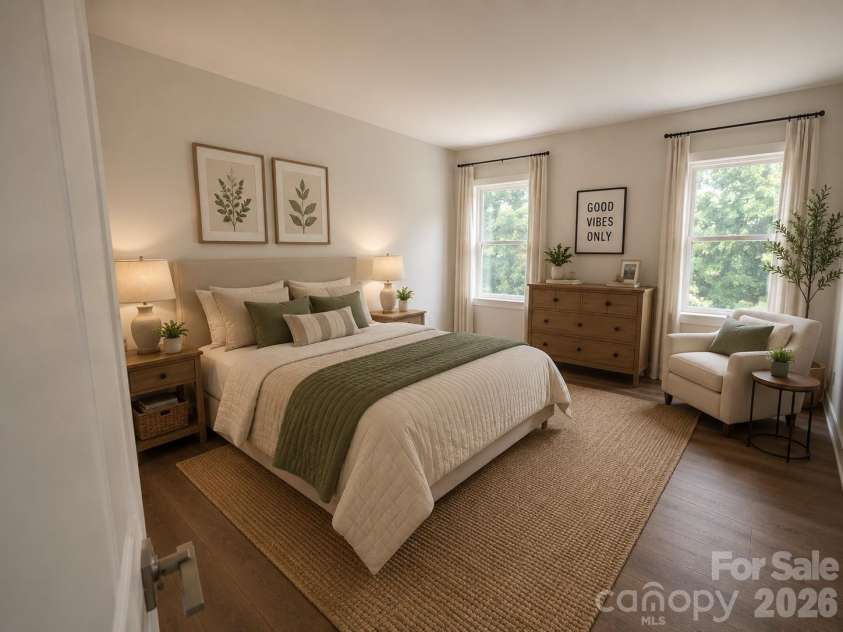 332 Point Carpenter Road, Indian Land, SC 29707.  MLS# CAR4393958, YatesRealty ID 38464. Another spacious secondary bedroom with ample closet space and ensuite bath access. Virtually staged.