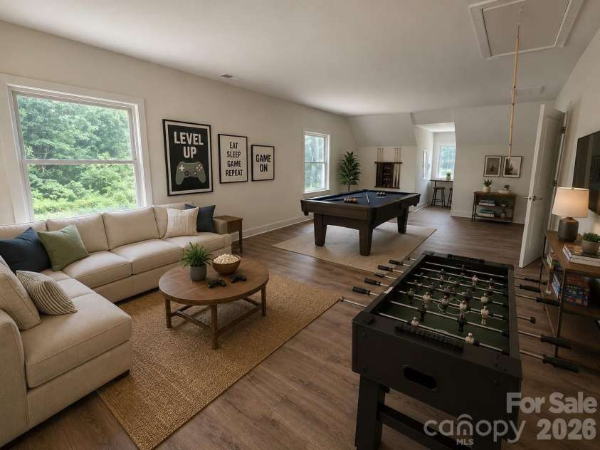 332 Point Carpenter Road, Indian Land, SC 29707.  MLS# CAR4393958, YatesRealty ID 38464. Spacious rec room. Virtually staged.
