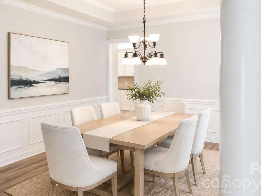 1162 Gold Rush Court, Fort Mill, SC 29708.  MLS# CAR4359124, YatesRealty ID 38468. Virtually Staged Dining Room