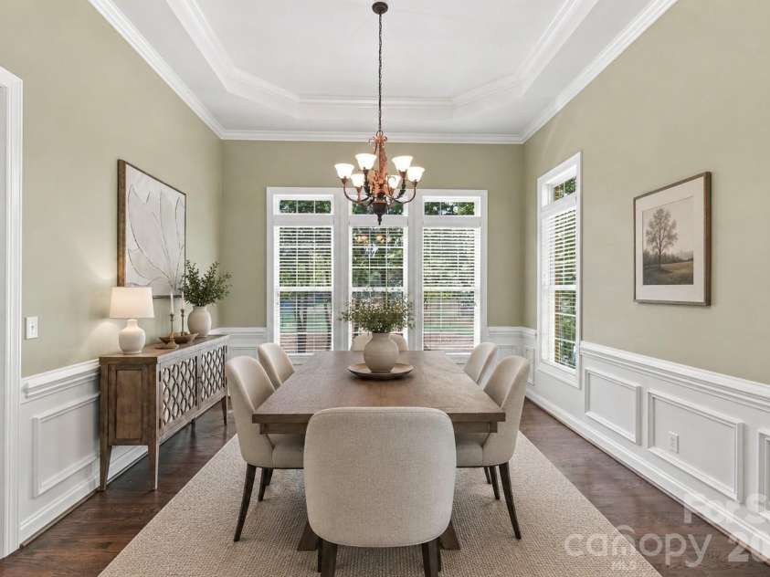4685 Eagle Pointe Court, Denver, NC 28037.  MLS# CAR4332859, YatesRealty ID 38484. Virtually staged dining room