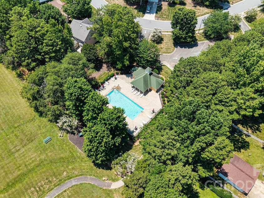 7542 Sedgebrook Drive, Stanley, NC 28164.  MLS# CAR4401228, YatesRealty ID 38497. Birdseye view of community pool!