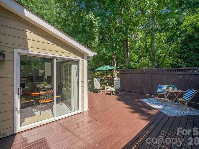 9801 Deer Spring Lane, Charlotte, NC 28210.  MLS# CAR4404766, YatesRealty ID 38506. Walk out from the kitchen to the outdoors