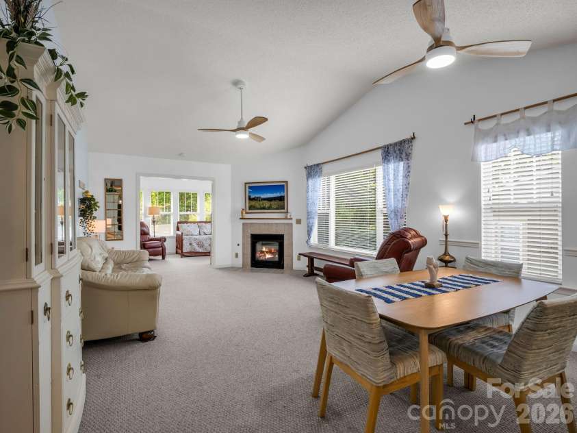 1706 Deermouse Way, Hendersonville, NC 28792.  MLS# CAR4400240, YatesRealty ID 38508. Open living/dining/kitchen