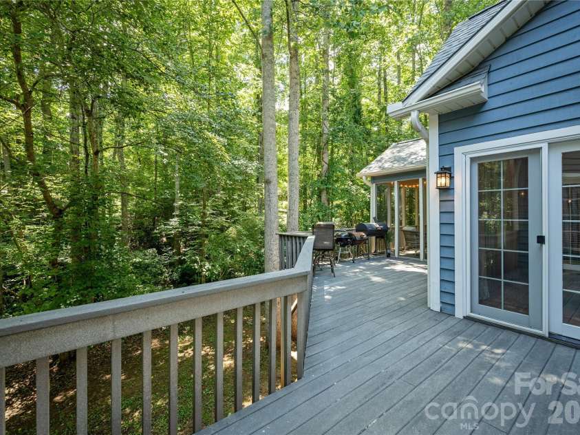 7 Oak Hollow Drive, Asheville, NC 28805.  MLS# CAR4406097, YatesRealty ID 38574. Back deck