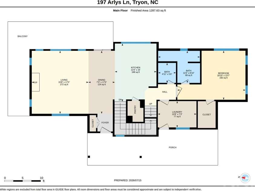 197 Arlys Lane, Tryon, NC 28782.  MLS# CAR4404993, YatesRealty ID 38579. 